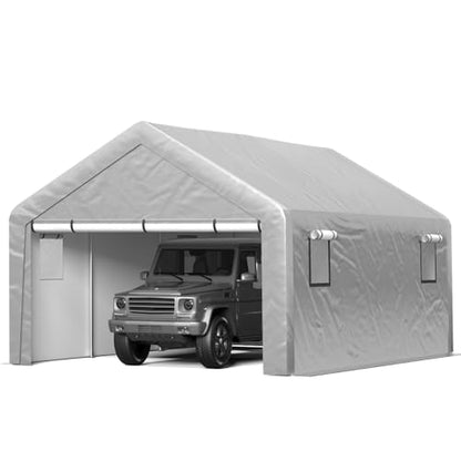 Carport 13x21ft Heavy Duty Large Outdoor Storage Shed with Roll