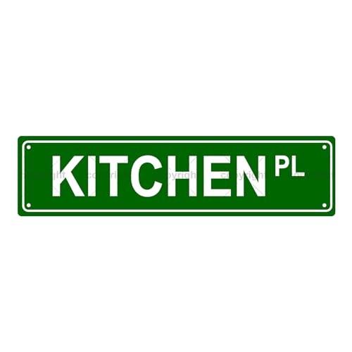 KITCHEN PL SPACE Metal Tin Street Sign Bar Cafe Garage Cave Home Room Wall Bathroom Farmhouse Garden Porch Patio Decor