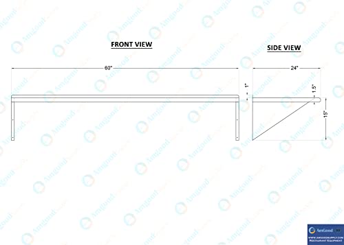 24 in. x 60 in. Stainless Steel Wall Mount Shelf