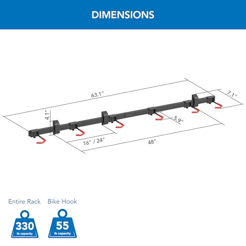 WheelsUp Bike Wall Mount for 6 Bikes