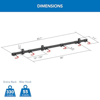 WheelsUp Bike Wall Mount for 6 Bikes