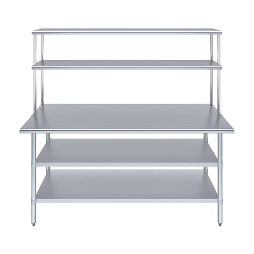 Stainless Steel Work Table with 2 Shelves