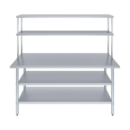 Stainless Steel Work Table with 2 Shelves