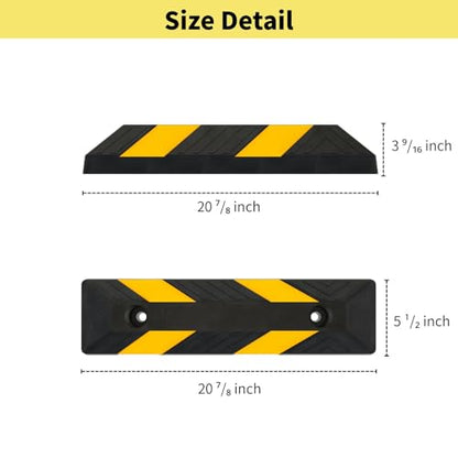 Heavy Duty Parking Curb Wheel Stop (4 Count)