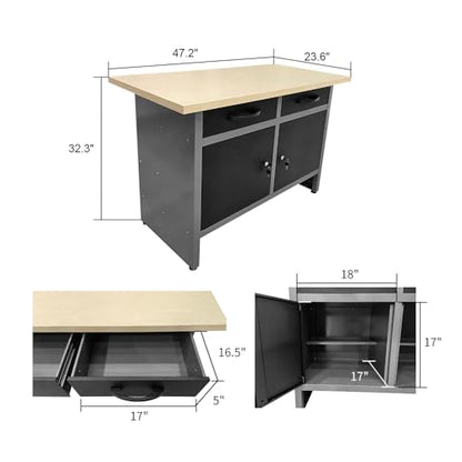 Steel Cabinet Tool Organizer Workbench Set System