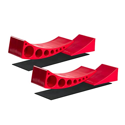 2 Pack Camper Leveler Blocks with Rubber Mats for RVs and Trailers Up to 30000 lbs Made in USA