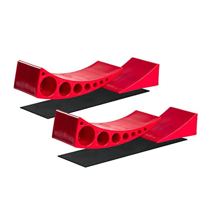 2 Pack Camper Leveler Blocks with Rubber Mats for RVs and Trailers Up to 30000 lbs Made in USA