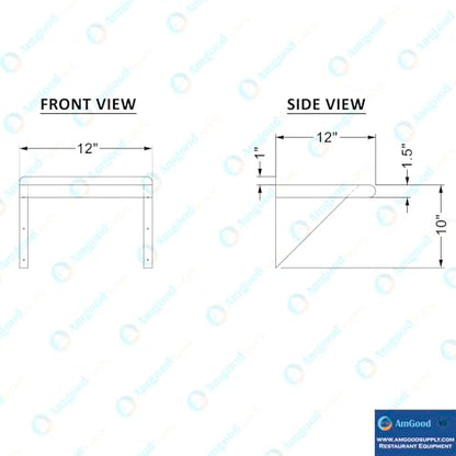 12 in. x 12 in. Stainless Steel Wall Mount Shelf