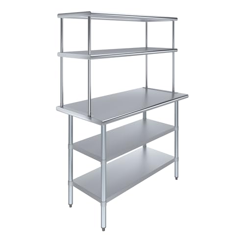 Stainless Steel Work Table with 2 Shelves