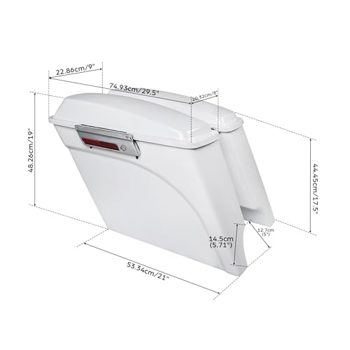 Motorcycle 5" Stretched Saddlebags Fit For Harley Touring 1993