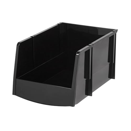 12 Pack Stackable Storage Bins Open Front Plastic Organizer Caddy Basket (12 Count)