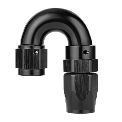 6AN 180 Degree One Piece Full Flow Hose End Fitting Swivel for CPE Braided Hose