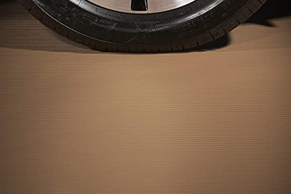 Garage Flooring 7'6" x 17' Sandstone Ribbed Channel Vinyl Protector Mat