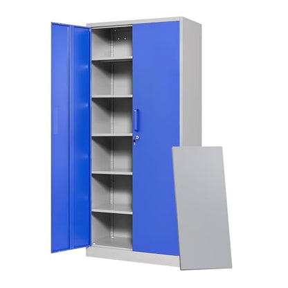 Metal Garage Storage Cabinets with Lock Door and Adjustable Shelves