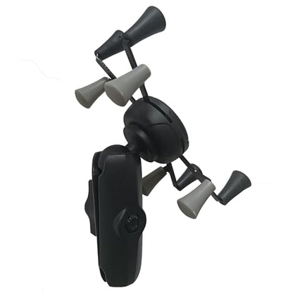 Phone Holder with Double Socket Arm Compatible with 1" Ball Mount