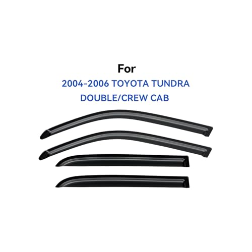 Window Visors Rain Guards for 2004 2005 2006 Toyota Tundra Double Cab