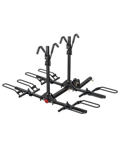 Young 4 Bike Rack Hitch Mount Platform Style Carrier for Cars Trucks SUVs Minivans with 2" Hitch Receiver