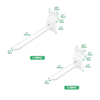 Yuahar Slatwall Hooks 50Pcs 4 (50 Count)