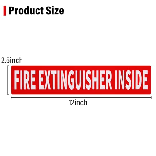 Fire Extinguisher Inside Sticker Sign (2 Count)