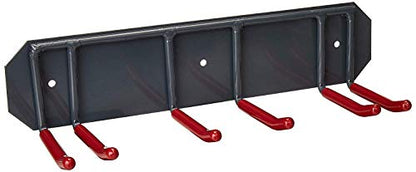 Wall Mounted Rack Organizer for Skis and Poles Heavy Duty Horizontal Wall Ski Rack Garage Storage with Metal Frame and Padded Hooks Indoors Outdoors Premium Wall Hooks