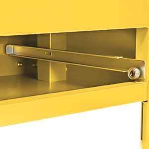 GAOMON Large Tool Box Truck Bed Toolboxes Aluminum Heavy Duty Waterproof Free Assemble Tool Organizer Chest Cabinet Toolbox with Side Handles for Pick Up Trucks RV Trailer (Yellow, 48x20x24 Inch)