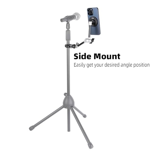 All Metal Magnetic Phone Holder with Super Clamp&10″ Long Arm for Magsafe