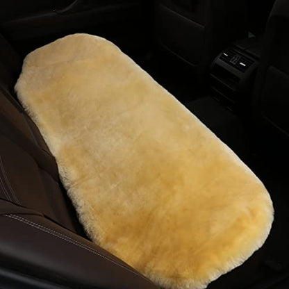 Genuine Sheepskin Car Rear Seat Cover for Fuzzy Fur Wool Cushion