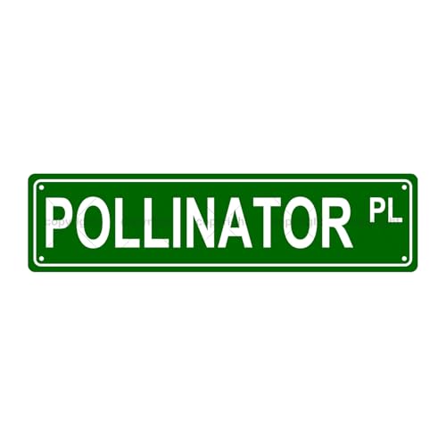 POLLINATOR PL SPACE Metal Tin Street Sign Bar Cafe Garage Cave Home Room Wall Bathroom Farmhouse Garden Porch Patio Decor