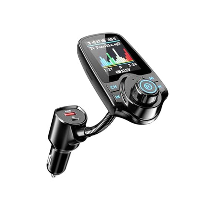 1.8" Color Screen 48W Bluetooth 5.4 Car Adapter FM Transmitter