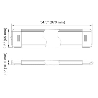 LED Interior Utility Light Fixture 34.2" x 2.6"