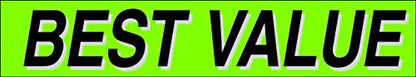 Ez line Vinyl Windshield Stickers 3 Dozen 15 Inch Chartreuse Slogan Dealership Pro Pack for Car Lots (36 Count)