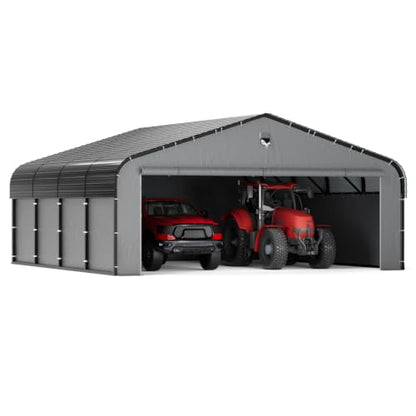 20x20 Metal Carport with Removable Sidewalls
