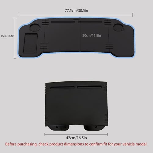 Foldable Car Desk for Tesla Model Y Model 3 Car Food Tray