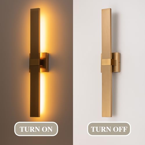 Modern LED Outdoor Wall Sconce 27.2" Gold Outdoor Wall Lights Exterior