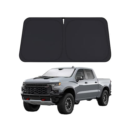 Windshield Sunshade Compatible for Chevrolet Silverado 2019