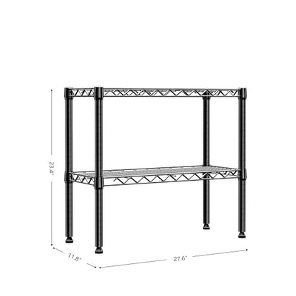MZG 220 lbs 2 Tier Storage Rack Metal Wire Shelving Unit