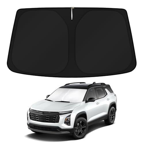 Windshield Sun Shade for 2025 2026 Chevy Chevrolet Equinox Accessories Sunshade Foldable Chevy Chevrolet Equinox Sun Visor Protector Blocks UV Rays Keep Your Car Cooler