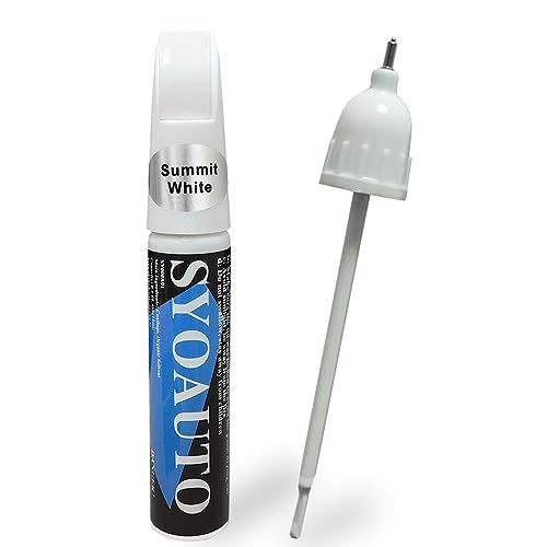 Summit White GAZ Touch Up Paint Fit for Chevrolet or GMC Auto Touch up Paint Car Scratch Repair Pen Brush and Tip 2 in 1