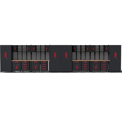 24Pcs Garage Cabinet Storage System
