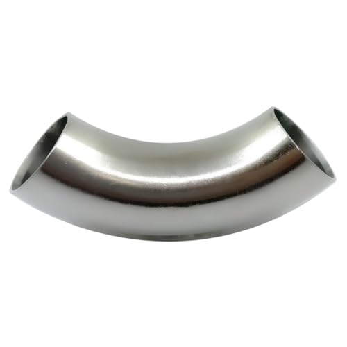 OD 1 Inch 90 Degree Stainless Steel Bend Tube 1” Exhaust Elbow Pipe for Car Modified Exhaust System 1" Piping Silver Tone