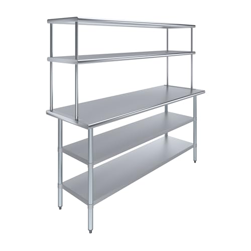 Stainless Steel Work Table with 2 Shelves
