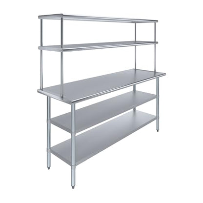 Stainless Steel Work Table with 2 Shelves