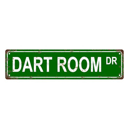 DART ROOM DR SPACE Metal Tin Street Sign Bar Cafe Garage Cave Home Room Wall Bathroom Farmhouse Garden Porch Patio Decor