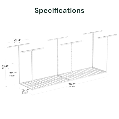2x8 Garage Storage Overhead Rack Organization