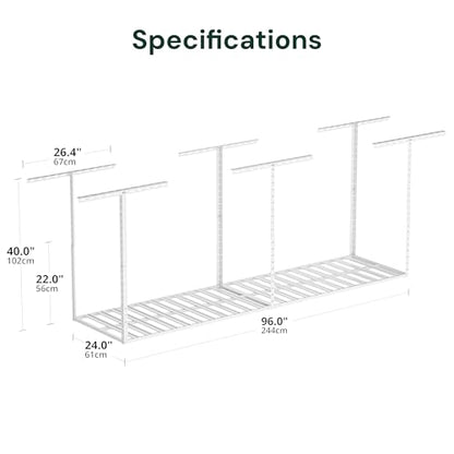 2x8 Garage Storage Overhead Rack Organization