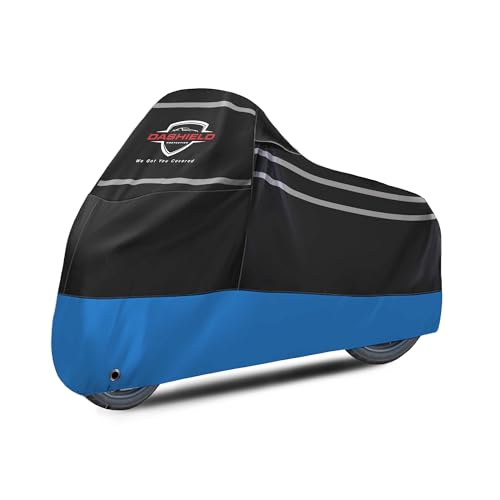 Ultimum Series Motorcycle Cover Waterproof All Weather Protection Universal Heavy Duty Night Reflector with Lock