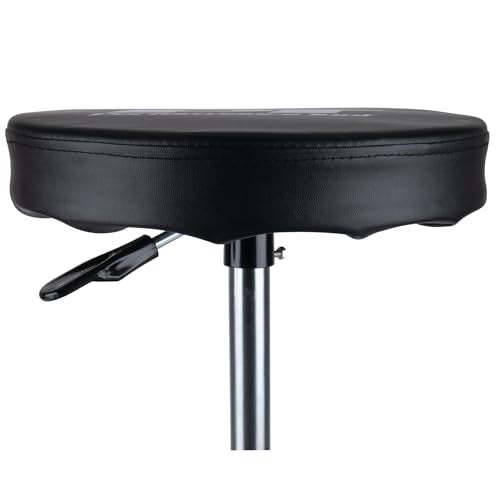 W85008 Pneumatic Rolling Shop Stool Seat Black