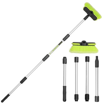 65”165cm Car Wash Brush Long Handle Soft Bristle Scrub Cleaning Mop with 4 Hand