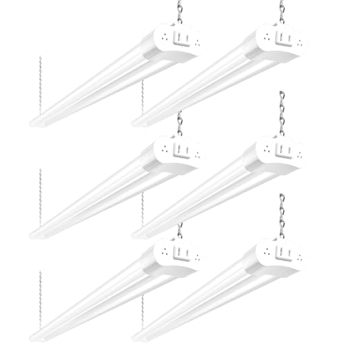 60W 4FT Linkable LED Shop Light forGarage (6 Count)