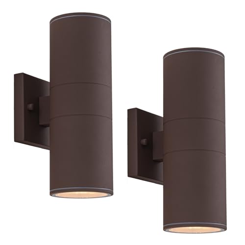 Cylinder Outdoor Wall Sconce Lights (2 Count)